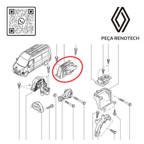 112108180R COXIM DO MOTOR DIREITO MASTER 2.3 M9T 2013 EM DIANTE  RN 08180R-I -4-